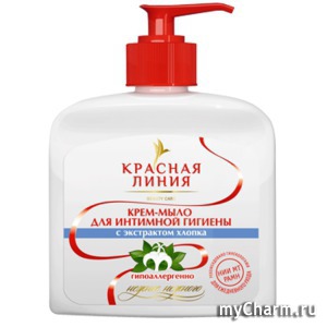 "Красная линия" / Крем-мыло для интимной гигиены с экстрактом хлопка