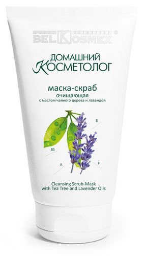 Belkosmex / маска-скраб очищающая с маслом чайного дерева и лаванды