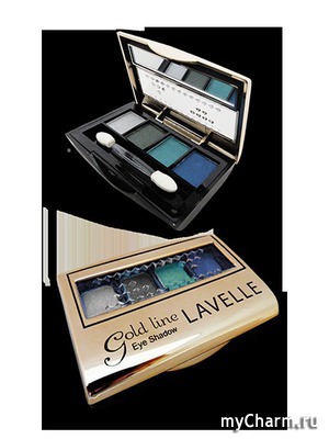 Lavelle / Тени Eye Shadow Gold Line компактные четырехцветные