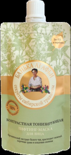 "Рецепты бабушки Агафьи" / Банька Агафьи Маска-лифтинг Контрастная тонизирующая для лица