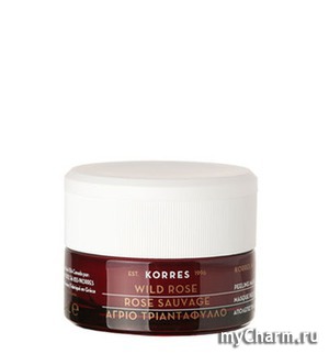 Korres / Маска-пилинг для лица Маска-пилинг с дикой розой и AHA-кислотами 10% для всех типов кожи