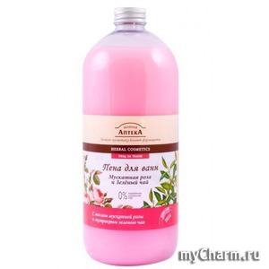 "Зеленая аптека" / Пена для ванн «Мускатная роза и Зеленый чай»