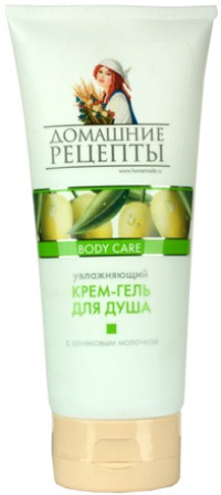 "Домашние рецепты" / Крем-гель для душа увлажняющий С оливковым молочком