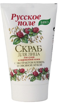 "Фратти НВ" / Скраб для лица с экстрактом клевера и овсяной мукой серии «Русское поле»
