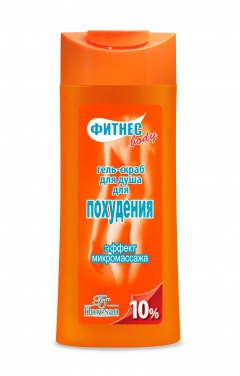 Floresan / Гель-скраб для душа для похудения, эффект микромассажа