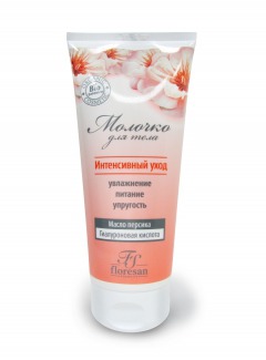 Floresan / Молочко для тела, интенсивный уход с маслом персика