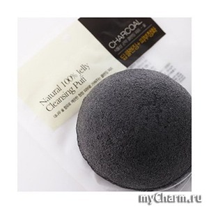 The Saem /   100% Chorcoal Jelly Cleansing Puff