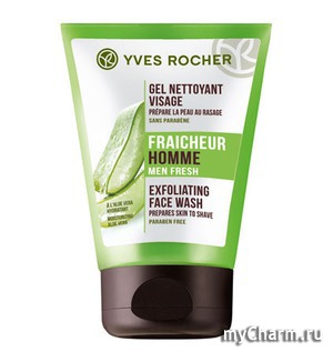Yves Rocher /     Gel Nettoyant visage Fraicheur Homme Exfoliating face wash.