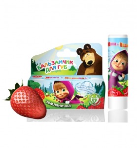 "Маша и Медведь" / Бальзам для губ «Земляничка»