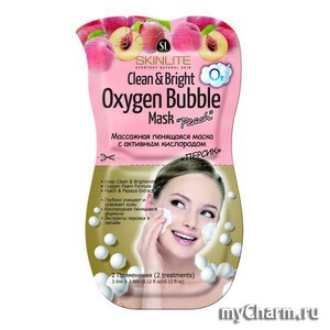 Skinlite / Массажная пенящаяся маска с активным кислородом Персик