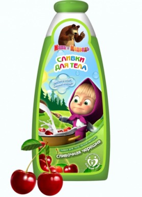 "Маша и Медведь" / Сливки для тела увлажняющие Сливочная Черешня