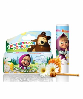 "Маша и Медведь" / Гигиеническая помада "Ромашка и Мёд"