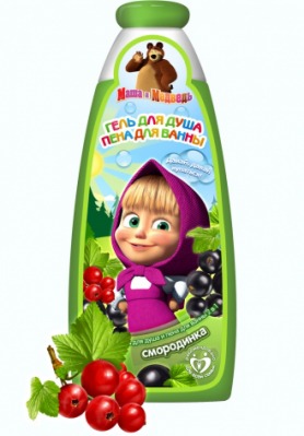 "Маша и Медведь" / Гель для душа и пена для ванны 2 в 1 Смородинка
