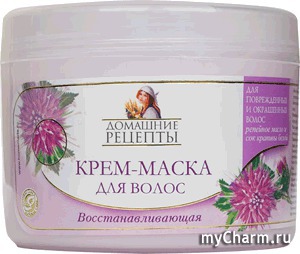 "Домашние рецепты" / Крем-маска для волос восстанавливающая