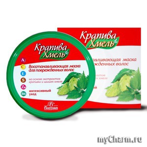 Floresan / Восстанавливающая маска для поврежденных волос «Крапива и хмель»