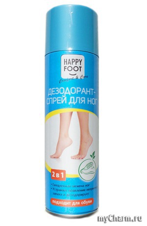 Happy Foot / Дезодорант-спрей для ног 2 в 1