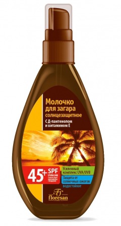 Floresan / Солнцезащитное молочко для загара SPF 45+ "Пальмовый рай"
