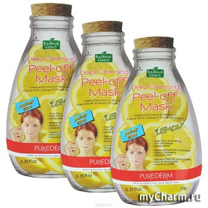 Purederm / Маска-пилинг для лица глубоко очищающая "Лимон"