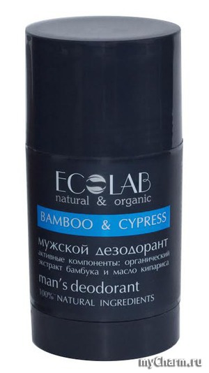 Ecolab / Мужской дезодорант natural & organic mans deodorant "Bamboo & kypress"