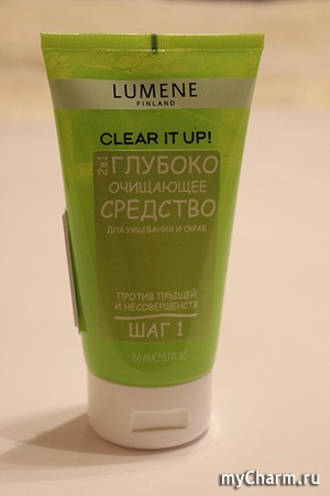 Lumene /  2 in 1 deep purifying daily scrub & wash / clear it up