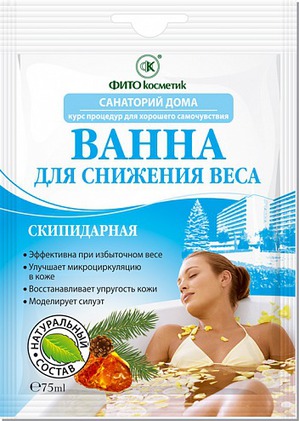 "Fitокосметик" / Ванна "Санаторий дома" - "Для снижения веса" скипидарная смешанная
