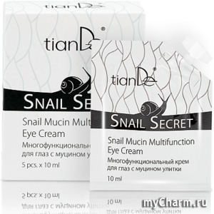 TianDe / Многофункциональный крем для глаз с муцином улитки