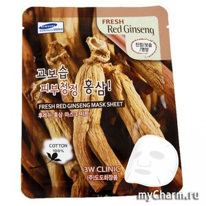 3W CLINIC /    Fresh Red Ginseng Mask Sheet