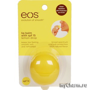 EOS /    lip balm lemon drop with SPF 15