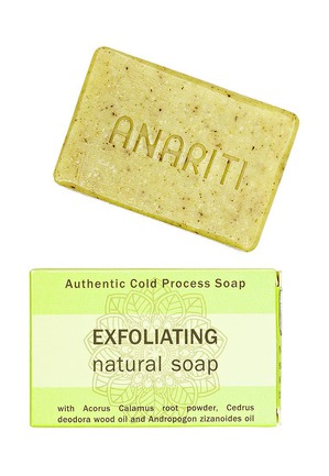 Anariti /  Exfoliating Natural Soap With Acorus Calamus Root Powder, Cedrus Deodora Wood Oil And Andropogon Zizanoides Oil