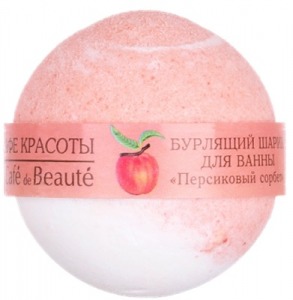 Le Cafe de Beaute / Бурлящий шарик для ванны "Персиковый сорбет"
