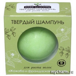 "Кафе красоты" / Шампунь твердый для роста волос "Жожоба и французская камелия"