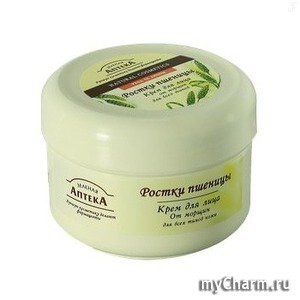 "Зеленая аптека" / Крем для лица от морщин Ростки пшеницы