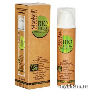 Markell / -  Bio Helix Day Comfort Cream with Snail Mucin for Dry and Normal Skin