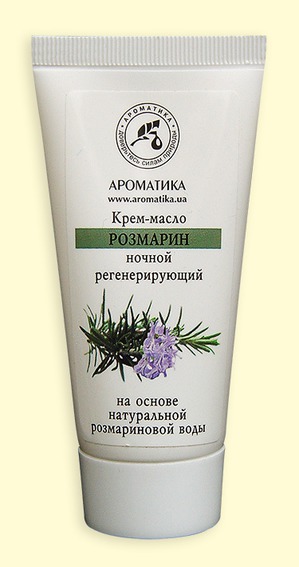 "Ароматика" / Крем для лица Крем-масло ночной регенерирующий на основе натуральной розмариновой воды Розмарин
