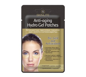 Skinlite / Подушечки для лица Антивозрастные гидрогелевые подушечки "Био-золото и антиоксиданты"