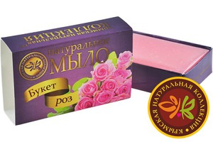 "Крымская Натуральная Коллекция" / Натуральное мыло "Букет роз"