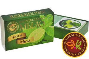 "Крымская Натуральная Коллекция" / Натуральное мыло "Лайм - Мята"