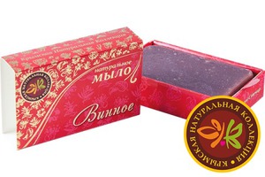 "Крымская Натуральная Коллекция" / Натуральное мыло ручной работы "Винное"