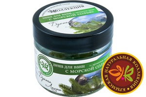 "Крымская Натуральная Коллекция" / Пена для ванн с морской солью "Бухта Ласпи" (с ароматом хвои)