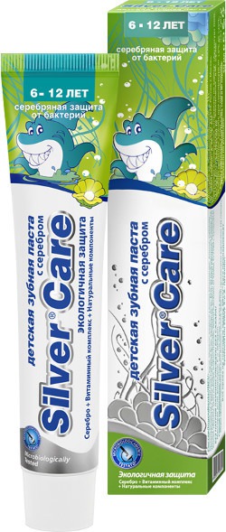 Silver Care / Зубная паста для детей — 6/12 лет с фтором