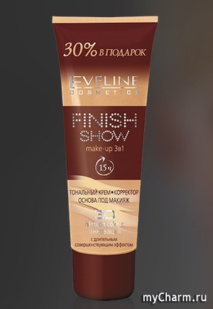 Eveline Cosmetics / Тональный крем Finish show make-ap 3 в 1