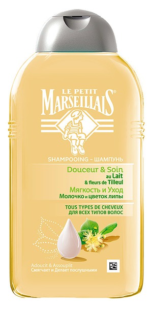 le petit marseillais /    Shampooing douceur & soin au Lait a fleurs de Tilleul tous types de cheveux
