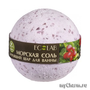 Ecolab / Морская соль Бурлящий шар для ванны "Ягоды асаи и годжи"