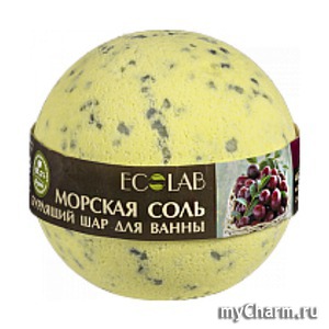 Ecolab / Морская соль Бурлящий шар для ванны "Черная смородина и клюква"