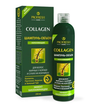 Profresh / Шампунь-объем укрепляющий для волос жирных у корней и сухих на кончик