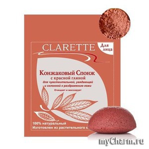 Clarette / Конжаковый спонж с красной глиной