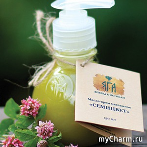 "Яга" / Масло-крем массажный для тела «Семицвет»