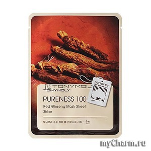 Tony Moly /    Pureness 100 Red Ginseng Mask Sheet