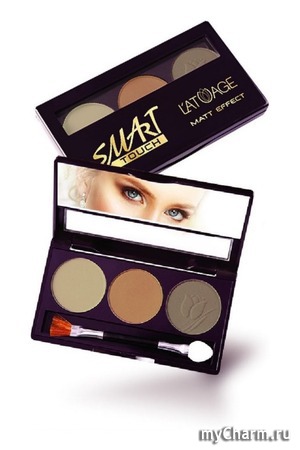 Latuage / Тени для век компактные 3-х цветные Smart touch