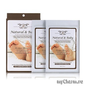 Anskin /    Natural & Baby One-Step Foot Peeling Mask